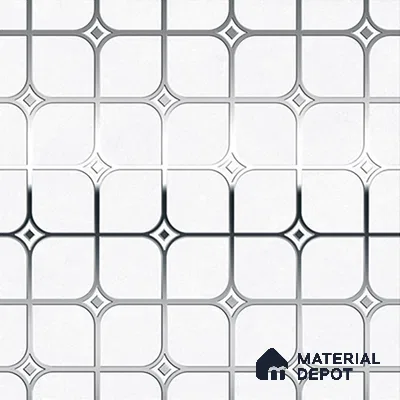 Highlighter Tiles  Tile TL 07253 B Plana 8019 GLM (Silver) 1 ft x 1 ft Ceramic Matte Finish - 9 mm  | 2 mm Spacer is Mandatory (Sample)